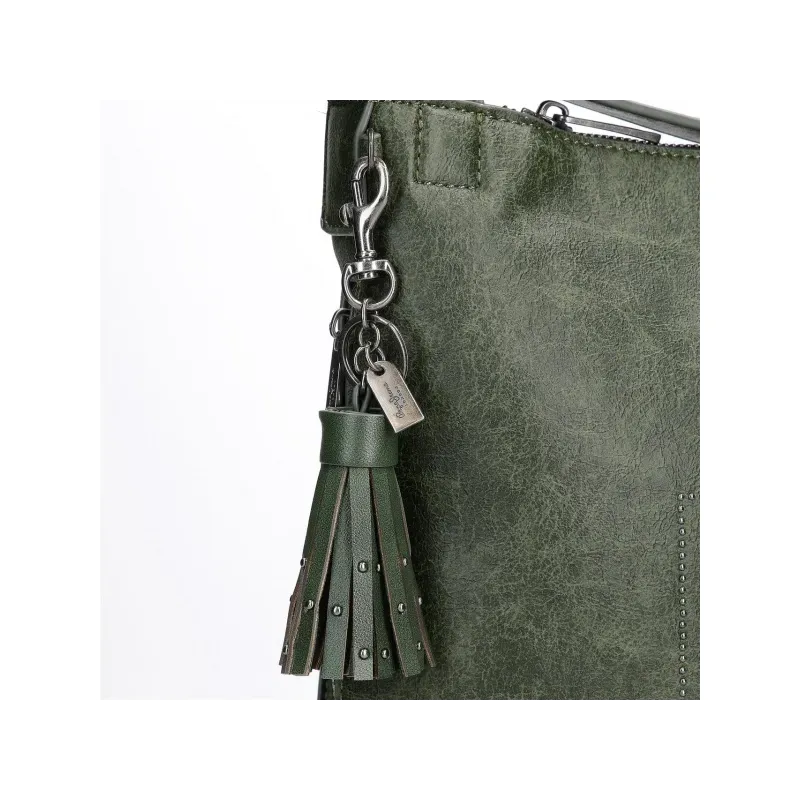 Dámska flap kabelka PEPE JEANS DONNA Green / Olivovozelená, 7275632