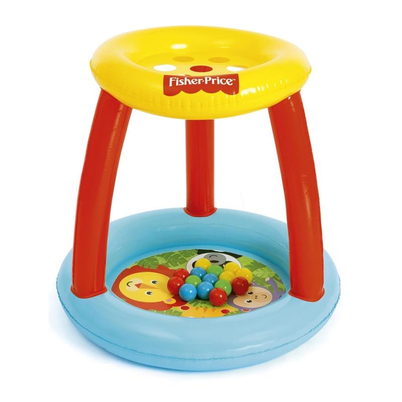 Detské nafukovacie hracie centrum s otvormi na lopty Fisher Price