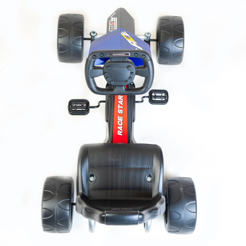 Detská šliapacia motokára Go-kart Baby Mix Speedy modrá 3