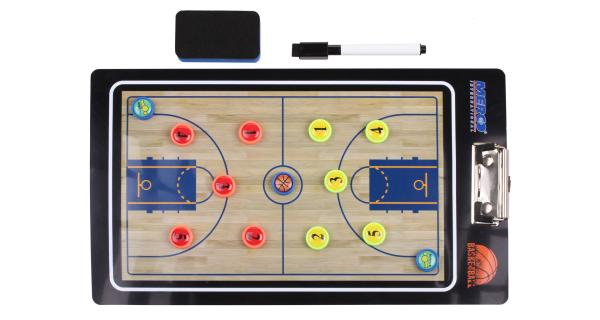 Merco Basketbal 65 magnetická trénerská tabuľa, s klipom