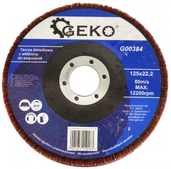 Rúnový lamelový kotúč 125 x 22,2 mm, tvrdý, GEKO 3