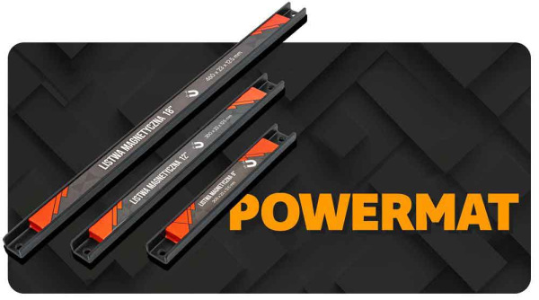 Sada magnetických líšt 20cm, 30cm, 46cm, PM-LM-3LT, POWERMAT 15