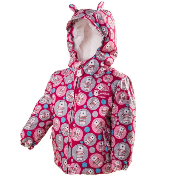 bunda zimná s kožušinkou, Pidilidi, PD1035-03, ružová