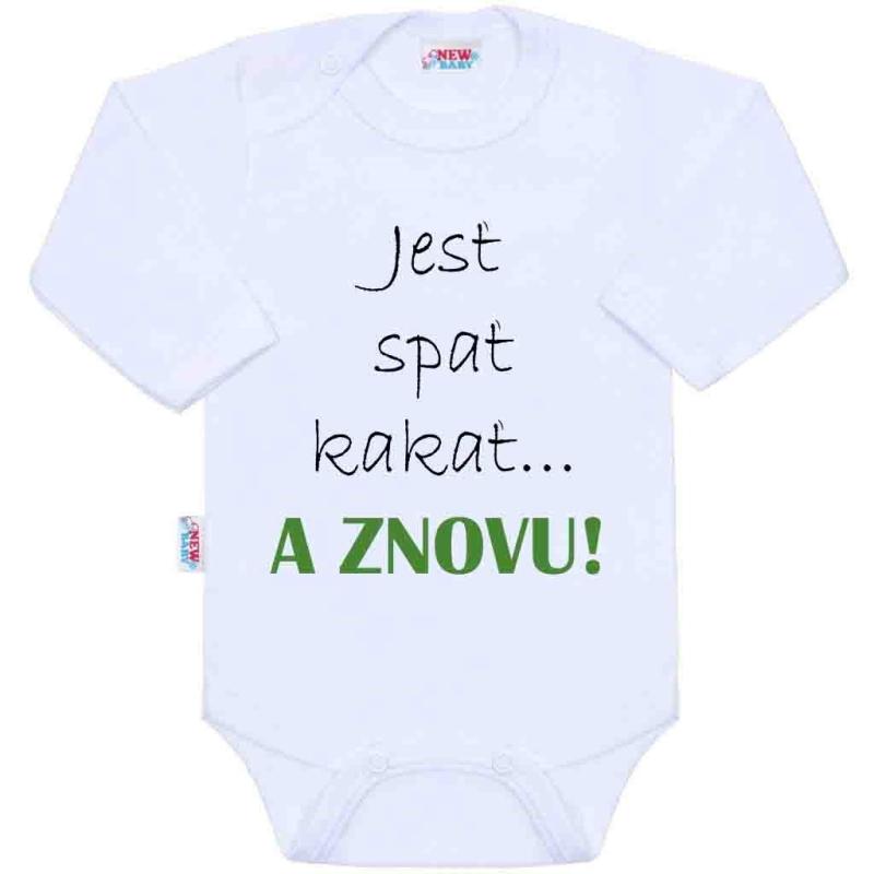 Body s potlačou New Baby Jesť spať kakať...a ZNOVU 68 (4-6m)