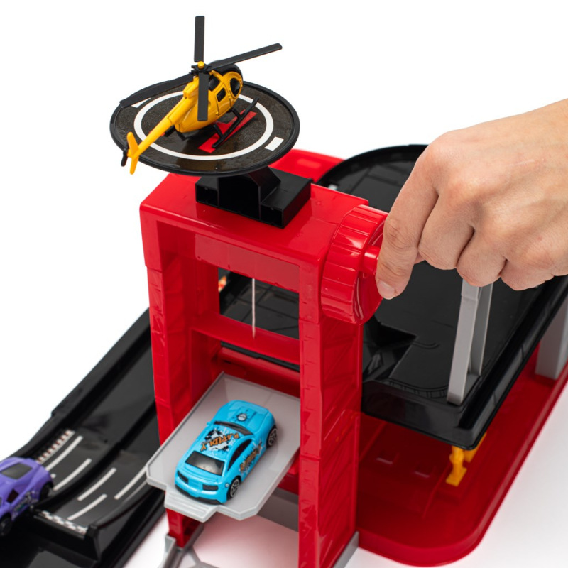 Detská garáž s helikoptérou Baby Mix (Poškodený obal) 2