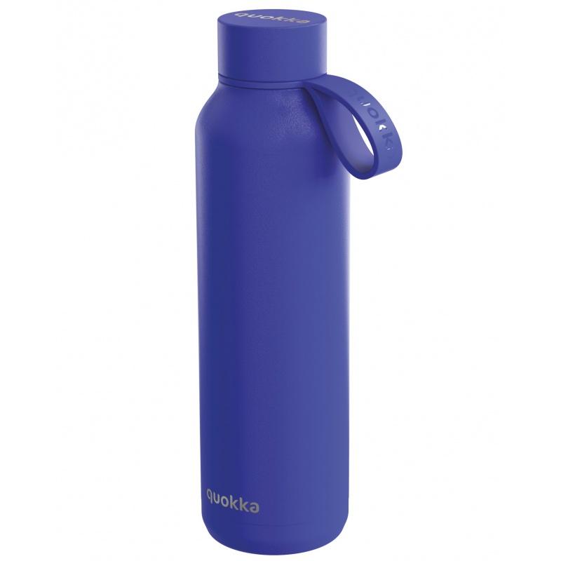 Quokka Solid, Nerezová fľaša / termoska s pútkom Dusk Blue, 630ml, 40176