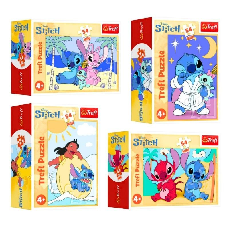 Minipuzzle Lilo & Stitch 54 dielikov - 4 druhy