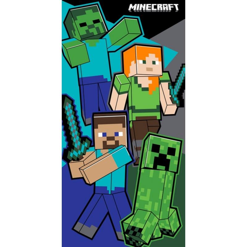 CARBOTEX Bavlnená osuška 70/140cm MINECRAFT, MC111223