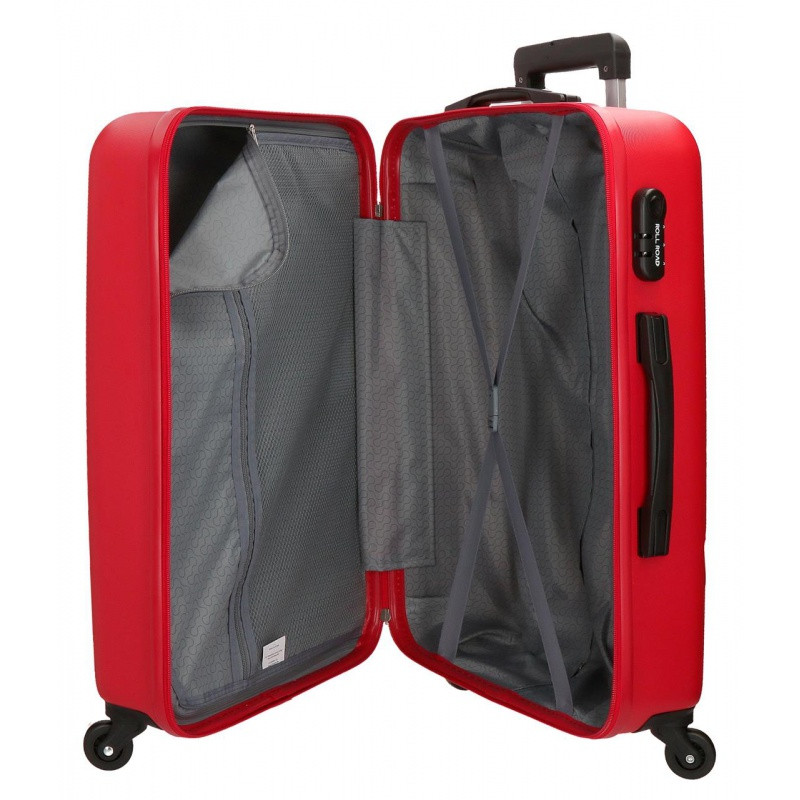 ROLL ROAD Flex Red, Sada ABS cestovných kufrov, 55-65cm, 5849564 4