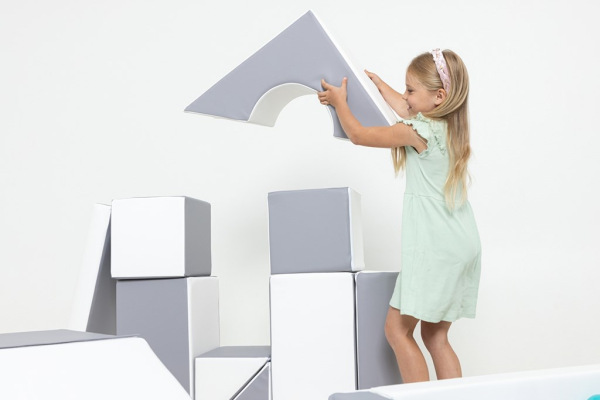 Penové kocky-obria stavebnica 11 ks white-blue 5