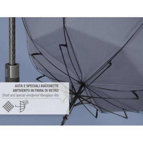 PERLETTI Automatický dáždnik TECHNOLOGY Foliage/ sivá, 21716