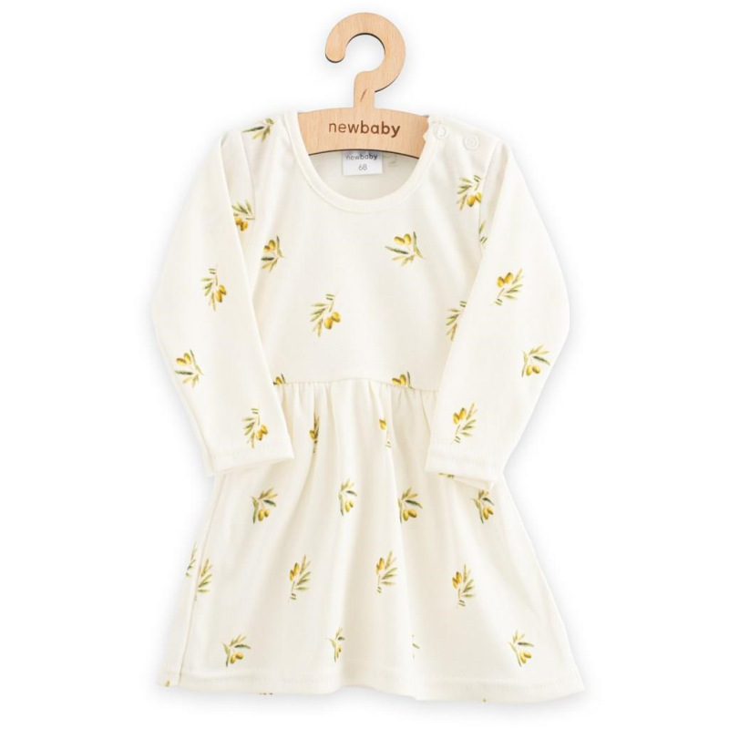 Dojčenské šaty z organickej bavlny s dlhým rukávom New Baby Olivy 86 (12-18m) 1