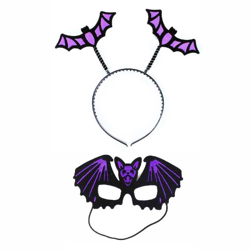 Čelenka netopier s maskou halloween 1