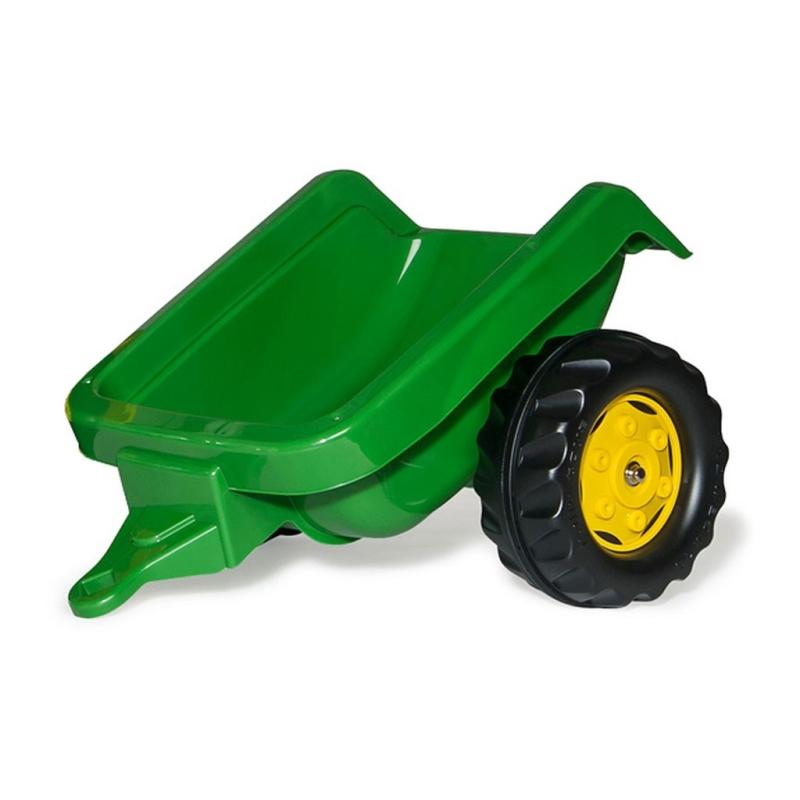 Šliapací traktor s nakladačom a vlečkou Rolly Kid John Deere zelený