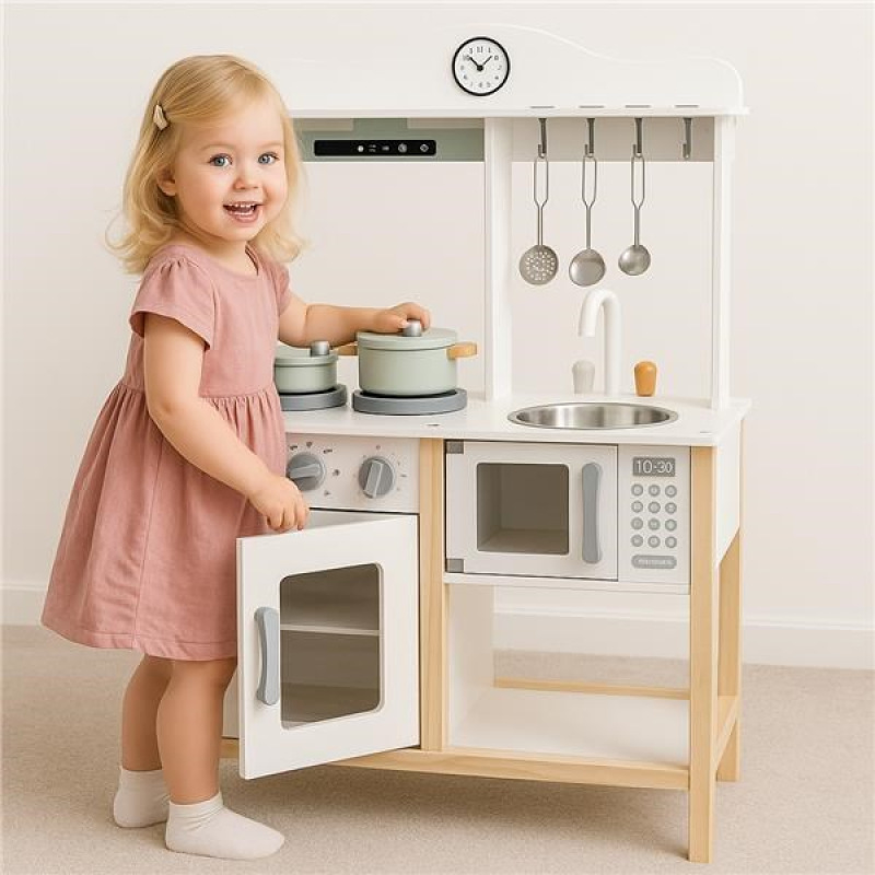 Detská kuchynka s vybavením Baby Mix biela 4