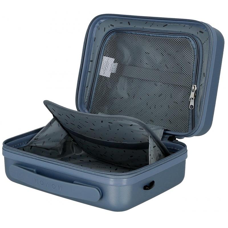 MOVOM Wood Steel Blue, Cestovný kozmetický príručný kufrík, 21x29x15cm, 9L, 5313963