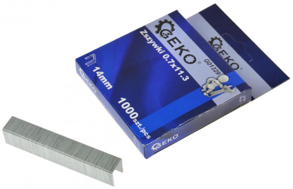 Spona 0,7 x 11,3 x 14 mm, 1000 ks, GEKO