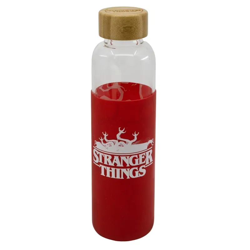 STOR Sklenená fľaša so silikónovým povrchom STRANGER THINGS 585ml, 00694