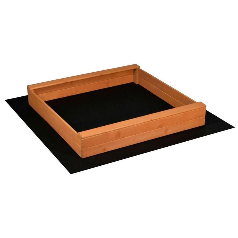Detské drevené pieskovisko so strieškou Baby Mix 120x120 cm žlto-biele 5