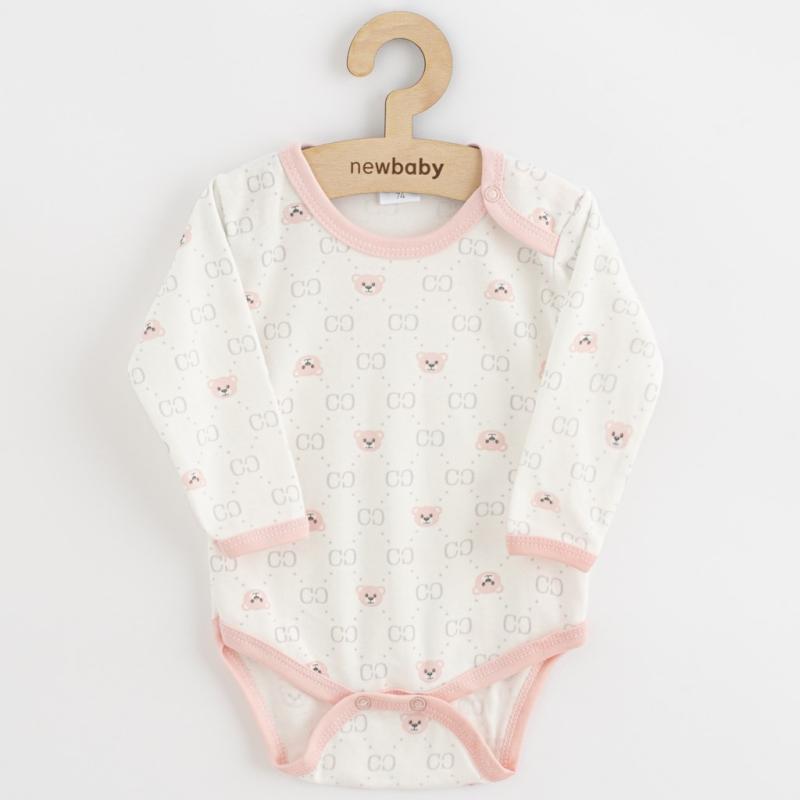 Dojčenské body New Baby Classic II medvedík ružový 74 (6-9m)