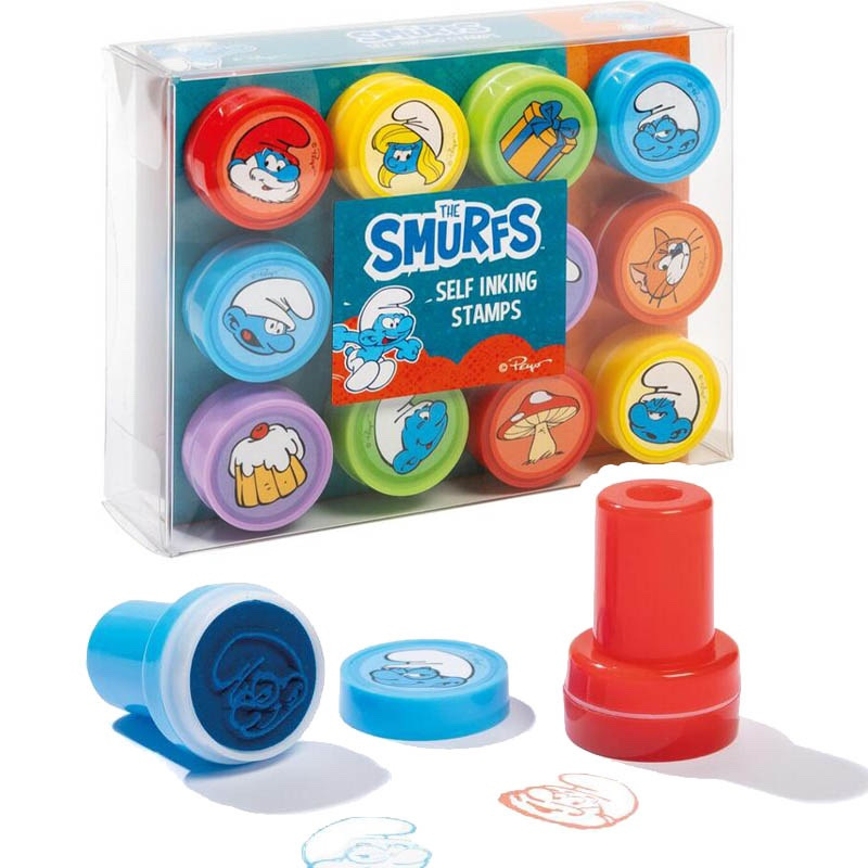 Šmoulovia razítka 12 ks
