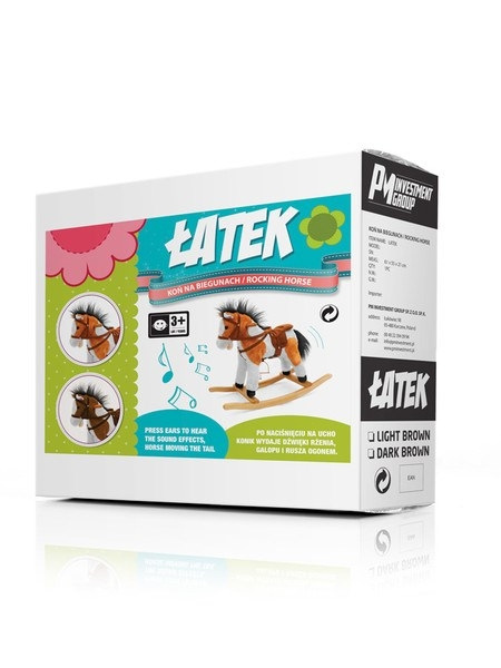 Hojdací koník s melódiou Milly Mally Jurášek svetlo hnedý 1