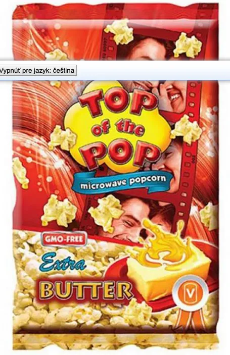 Top of the Pop Popcorn Máslo 100g BGR
