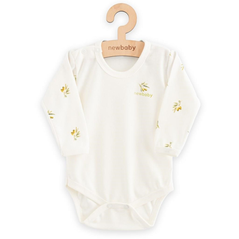 Dojčenské body s dlhým rukávom z organickej bavlny New Baby Olivy 86 (12-18m) 1