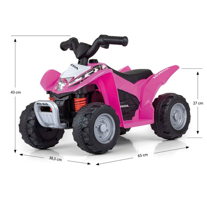 Elektrická štvorkolka Milly Mally Honda ATV ružová 4