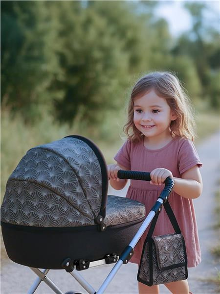 Luxusný detský kočík pre bábiky New Baby COMFORT zlato-čierny 5