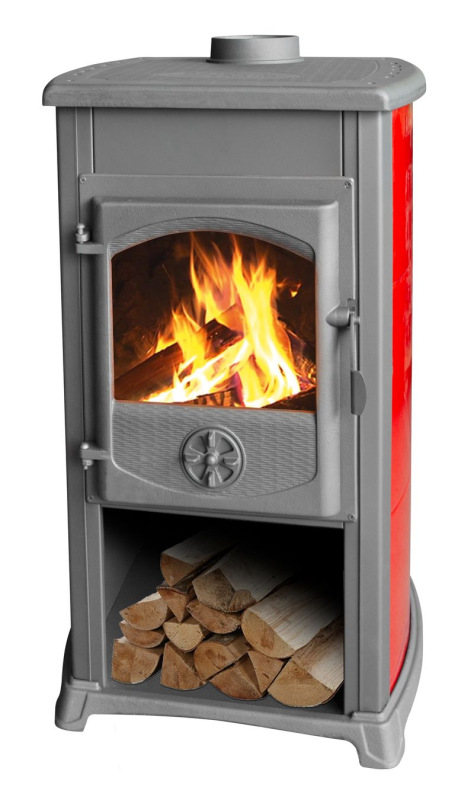 Kachle Thalia Grande, červená, 8,3 kW, 150 mm, liatina/šamot 1