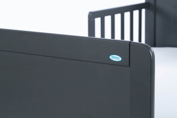 Detská posteľ so zábranou Drewex Olek 140x70 cm grafit 4