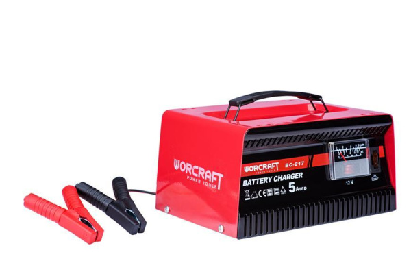 Nabíjačka Worcraft BC-217, 12V/230V, 5A, na autobatérie 3