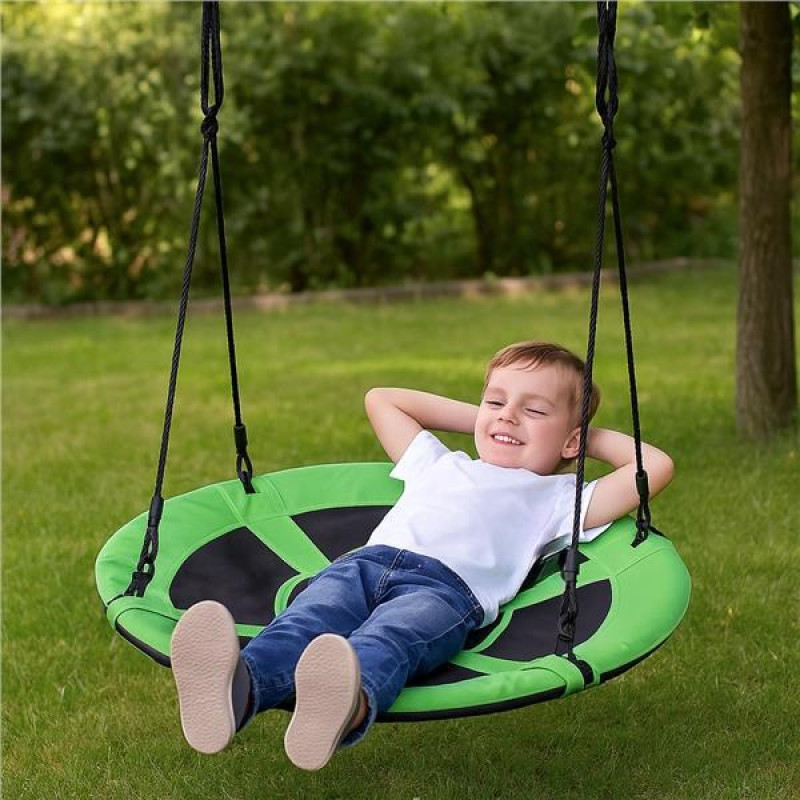Hojdací kruh bocianie hniezdo 100 cm Baby Mix zelený 1