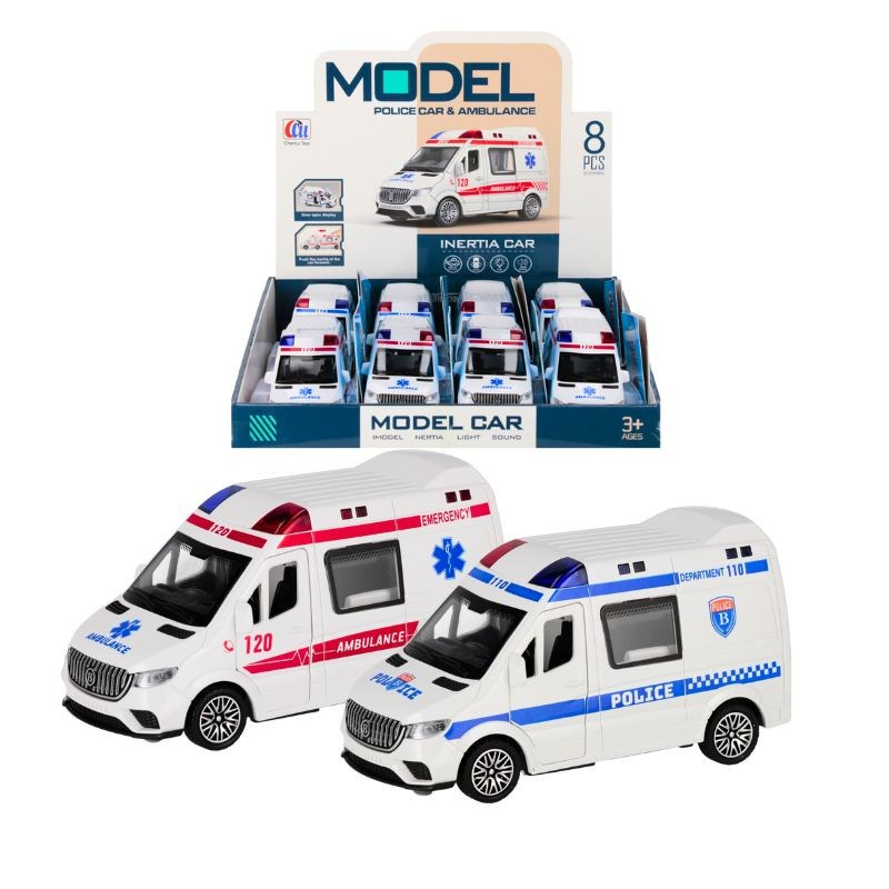 Záchranné auto so svetelnými a zvukovými efektami