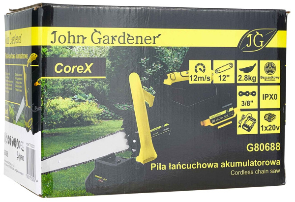 Akumulátorová píla bezuhlíková 12", 4.0Ah, 20V, CoreX, GEKO 17