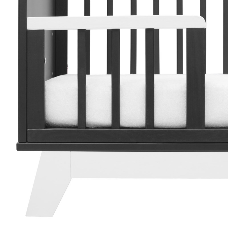 Detská postieľka so zábranou New Baby MARCUS 120x60 cm grafit/biela 5