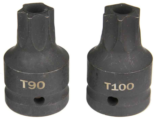 Sada úderových hlavíc TORX + SPLINE 3/4" T70, T80, T90, T100, M16, M18, 6-dielna, MAR-POL 2