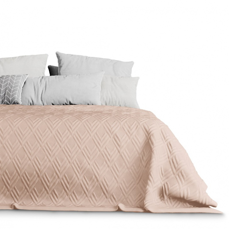 Obojstranný pléd /prehoz na posteľ AmeliaHome Ophelia, 220 x 240 cm, púdrová ružová 4