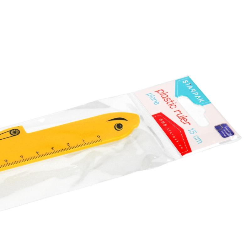 STARPAK Pravítko lietadlo 15 cm (modré)