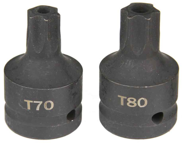 Sada úderových hlavíc TORX + SPLINE 3/4" T70, T80, T90, T100, M16, M18, 6-dielna, MAR-POL 3