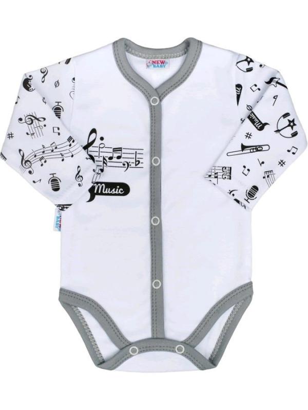 Dojčenské body celorozopínacie New Baby Music 62 (3-6m)