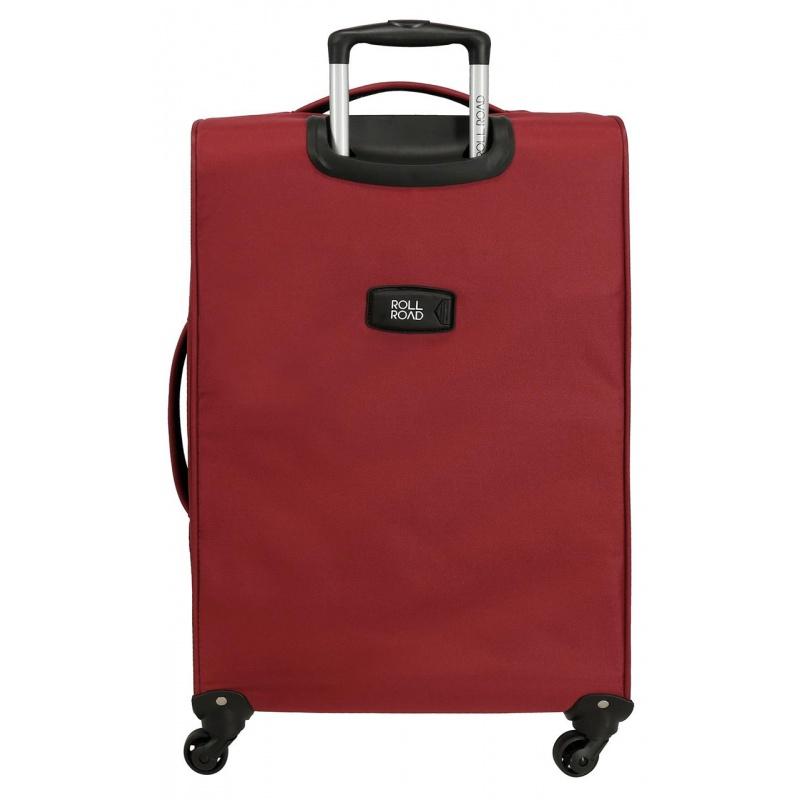 Textilný cestovný kufor ROLL ROAD ROYCE Red / Červený, 76x48x29cm, 93L, 5019324 (large)
