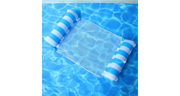 Merco Float Stripe nafukovacie lehátko 118 x 65 cm modrá
