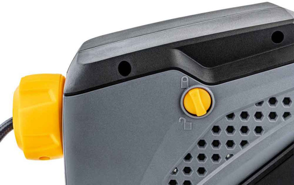 Samonavíjací závesný bubon s hadicou na vzduch, 6,5 x 10 mm, dĺžka 14 m, POWERMAT 16