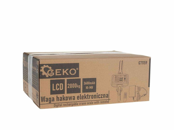 Elektronická háková váha s diaľkovým ovládaním 2000 kg, GEKO 9