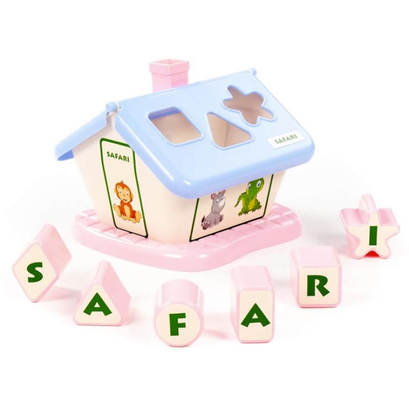 Safari vkladačka náučný domček ružový