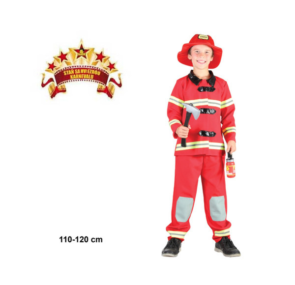 Karnevalový kostým Požiarnik 110-120 cm 1