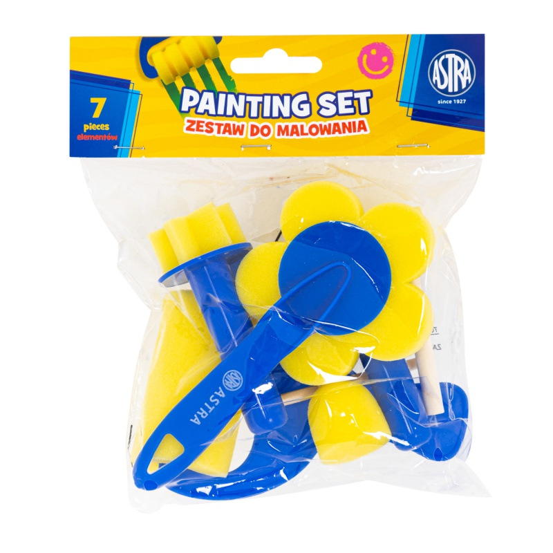 Špongie a valčeky na maľovanie pre deti – sada 7 ks Astra, 315024003 1