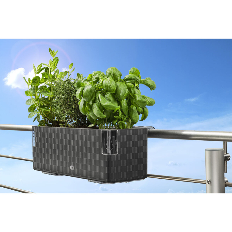 Cobble Trio samozavlažovací kvetináč biela 2